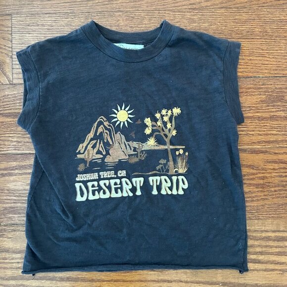 Joshua Tree CA Baby Tee Capped Sleeves Desert Trip Size XS Mock Neck Gorpcore - Picture 9 of 9